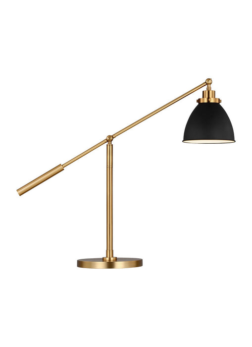 Visual Comfort Studio CT1101MBKBBS1 One Light Desk Lamp, Midnight Black and Burnished Brass