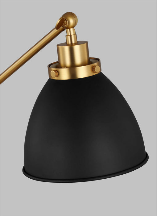 Visual Comfort Studio CT1101MBKBBS1 One Light Desk Lamp, Midnight Black and Burnished Brass