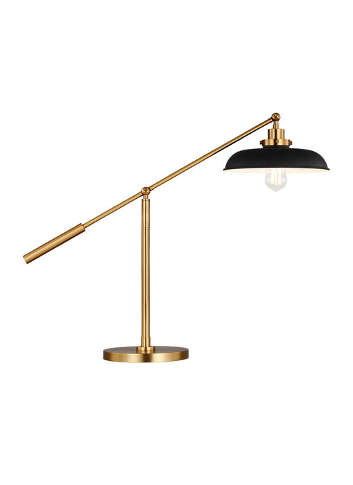 Visual Comfort Studio CT1111MBKBBS1 One Light Desk Lamp, Midnight Black and Burnished Brass