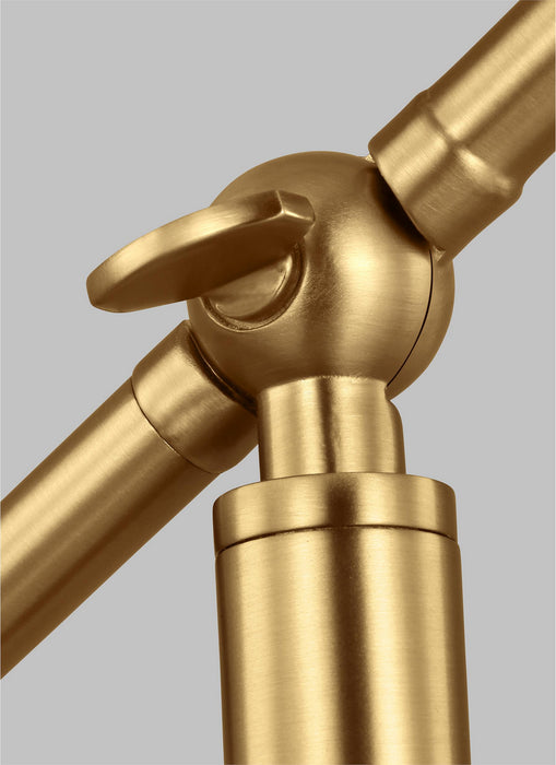 Visual Comfort Studio CT1111MBKBBS1 One Light Desk Lamp, Midnight Black and Burnished Brass