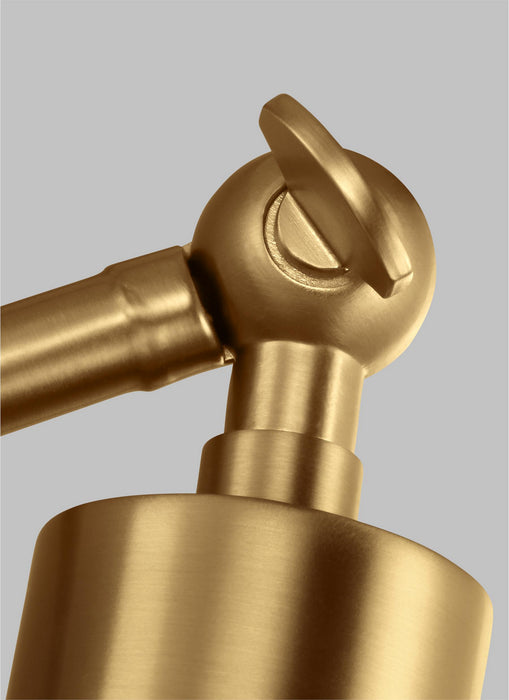 Visual Comfort Studio CT1111MWTBBS1 One Light Desk Lamp, Matte White and Burnished Brass