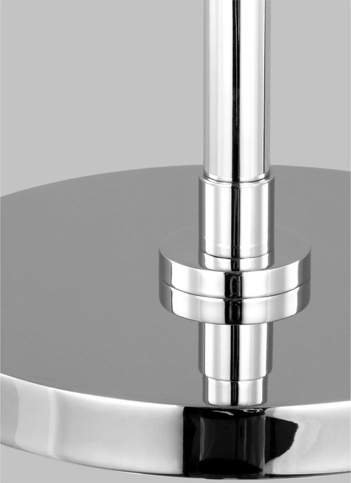 Visual Comfort Studio CT1111MWTPN1 One Light Desk Lamp, Matte White and Polished Nickel