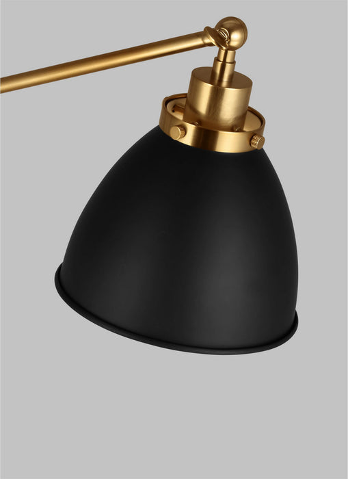 Visual Comfort Studio CT1131MBKBBS1 One Light Floor Lamp, Midnight Black and Burnished Brass