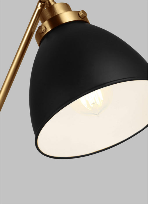 Visual Comfort Studio CT1131MBKBBS1 One Light Floor Lamp, Midnight Black and Burnished Brass