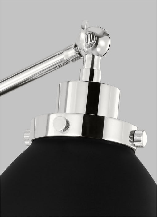 Visual Comfort Studio CT1131MBKPN1 One Light Floor Lamp, Midnight Black and Polished Nickel