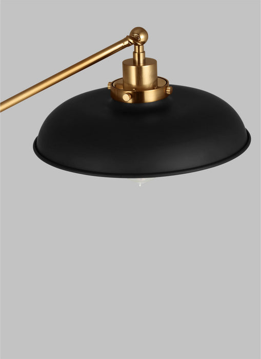 Visual Comfort Studio CT1141MBKBBS1 One Light Floor Lamp, Midnight Black and Burnished Brass