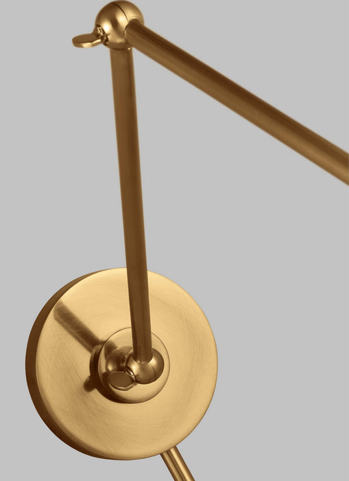 Visual Comfort Studio CW1161MBKBBS One Light Wall Sconce, Midnight Black and Burnished Brass
