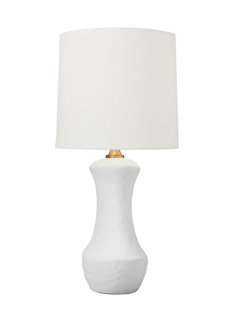 Visual Comfort Studio HT1021MWC1 One Light Table Lamp, Matte White Ceramic