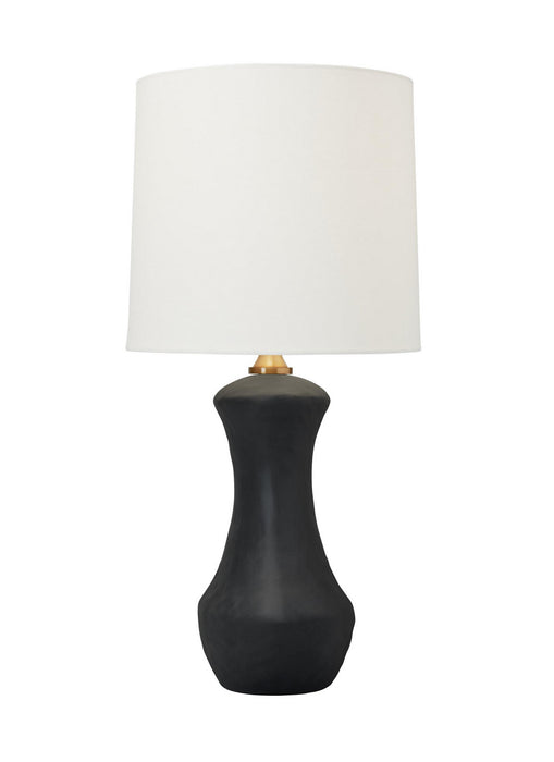 Visual Comfort Studio HT1021RBC1 One Light Table Lamp, Rough Black Ceramic