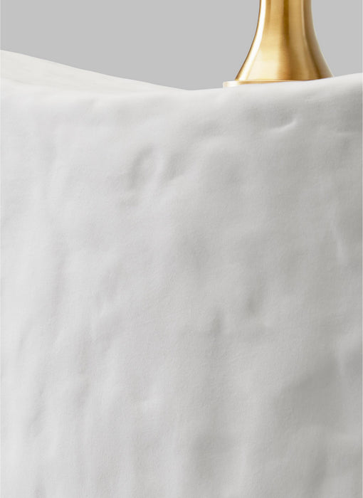 Visual Comfort Studio HT1031MWC1 One Light Table Lamp, Matte White Ceramic