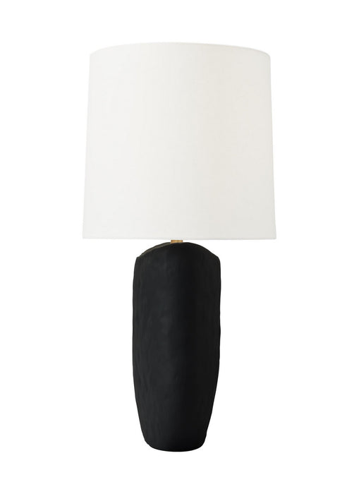 Visual Comfort Studio HT1031RBC1 One Light Table Lamp, Rough Black Ceramic