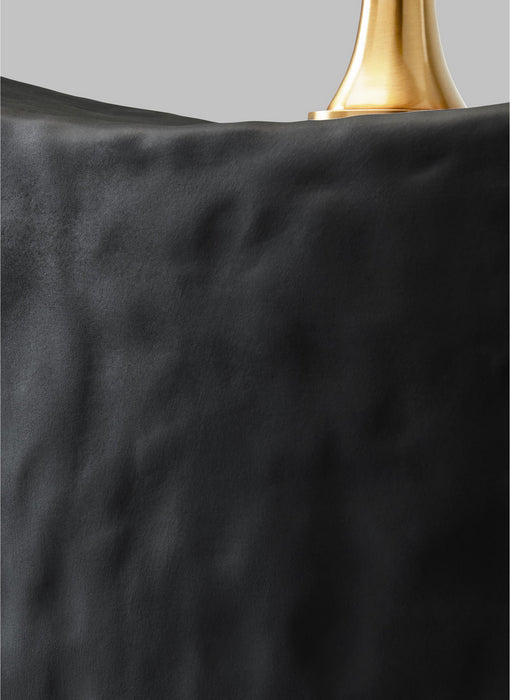 Visual Comfort Studio HT1031RBC1 One Light Table Lamp, Rough Black Ceramic