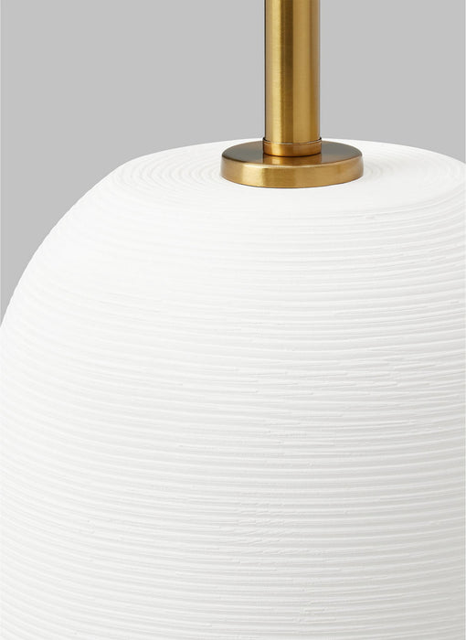 Visual Comfort Studio HT1061MWC1 One Light Table Lamp, Matte White Ceramic