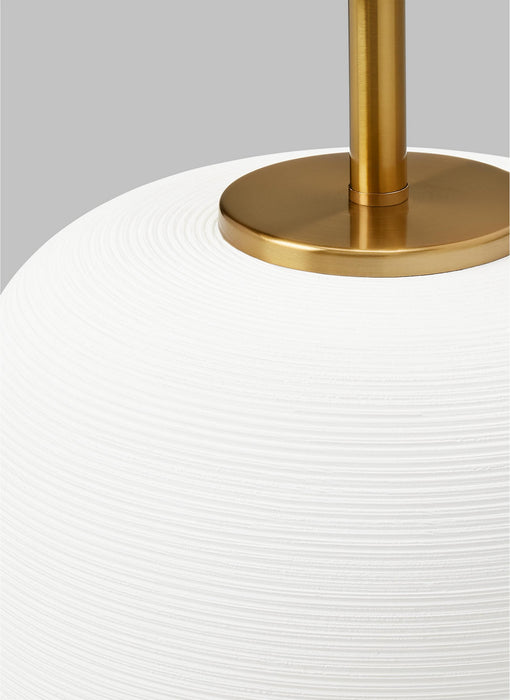 Visual Comfort Studio HT1071MWC1 One Light Table Lamp, Matte White Ceramic