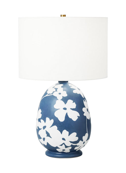Visual Comfort Studio HT1001WLSMNB1 One Light Table Lamp, Semi Matte Navy Blue