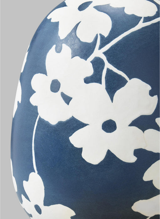 Visual Comfort Studio HT1001WLSMNB1 One Light Table Lamp, Semi Matte Navy Blue