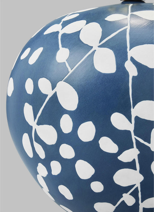 Visual Comfort Studio HT1011WLSMNB1 One Light Table Lamp, Semi Matte Navy Blue