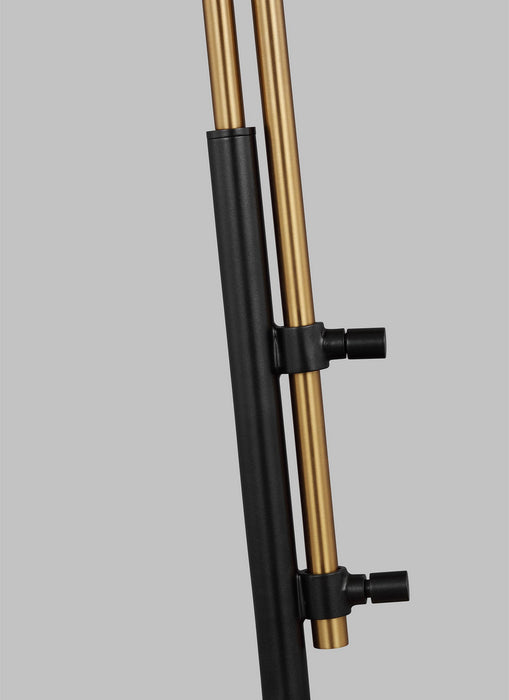 Visual Comfort Studio KT1281BBSBNZ1 One Light Table Lamp, Burnished Brass and Deep Bronze
