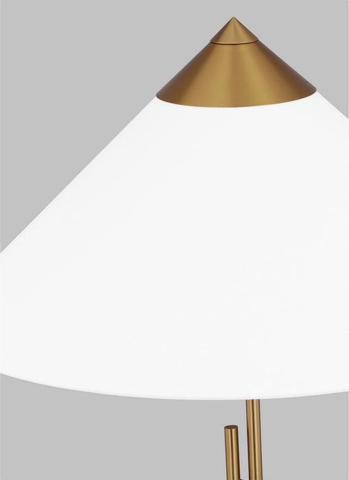 Visual Comfort Studio KT1281BBSBNZ1 One Light Table Lamp, Burnished Brass and Deep Bronze