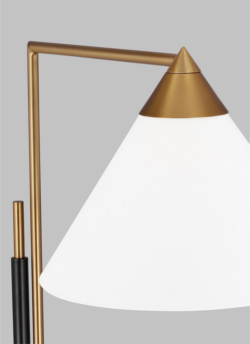 Visual Comfort Studio KT1301BBSBNZ1 One Light Floor Lamp, Burnished Brass and Deep Bronze