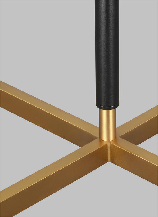 Visual Comfort Studio KT1301BBSBNZ1 One Light Floor Lamp, Burnished Brass and Deep Bronze