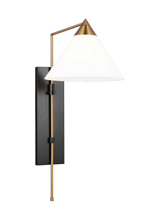 Visual Comfort Studio KWL1121BBSBNZ One Light Wall Sconce, Burnished Brass and Deep Bronze