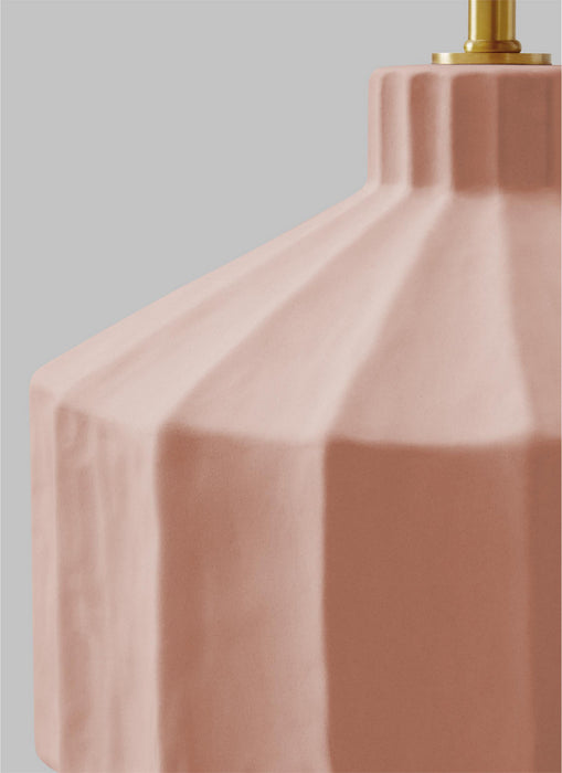 Visual Comfort Studio KT1331DR1 One Light Table Lamp, Dusty Rose