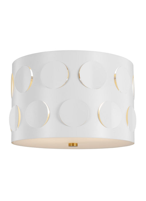 Visual Comfort Studio KSF1002BBS Two Light Flush Mount, Burnished Brass