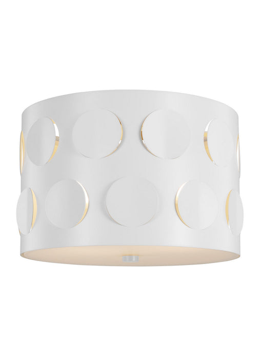 Visual Comfort Studio KSF1002MWT Two Light Flush Mount, Matte White