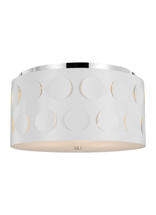 Visual Comfort Studio KSF1013PN Three Light Flush Mount, Polished Nickel