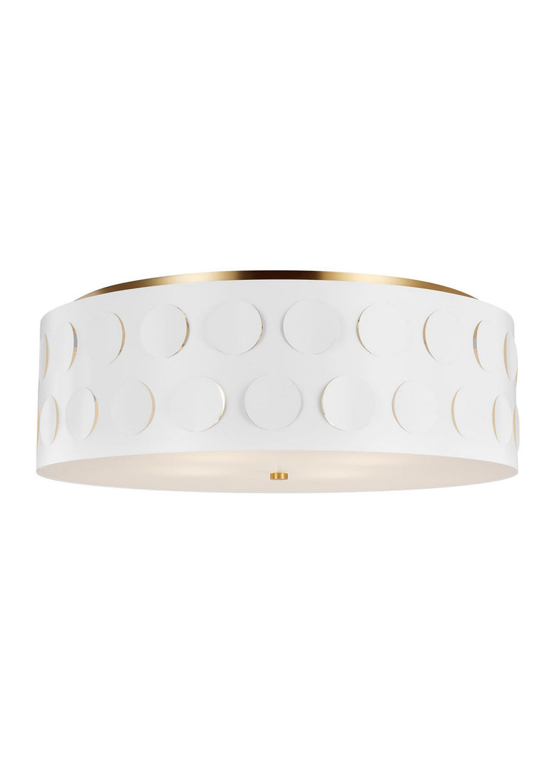Visual Comfort Studio KSF1024BBS Four Light Flush Mount, Burnished Brass