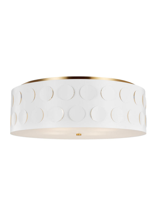 Visual Comfort Studio KSF1024BBS Four Light Flush Mount, Burnished Brass