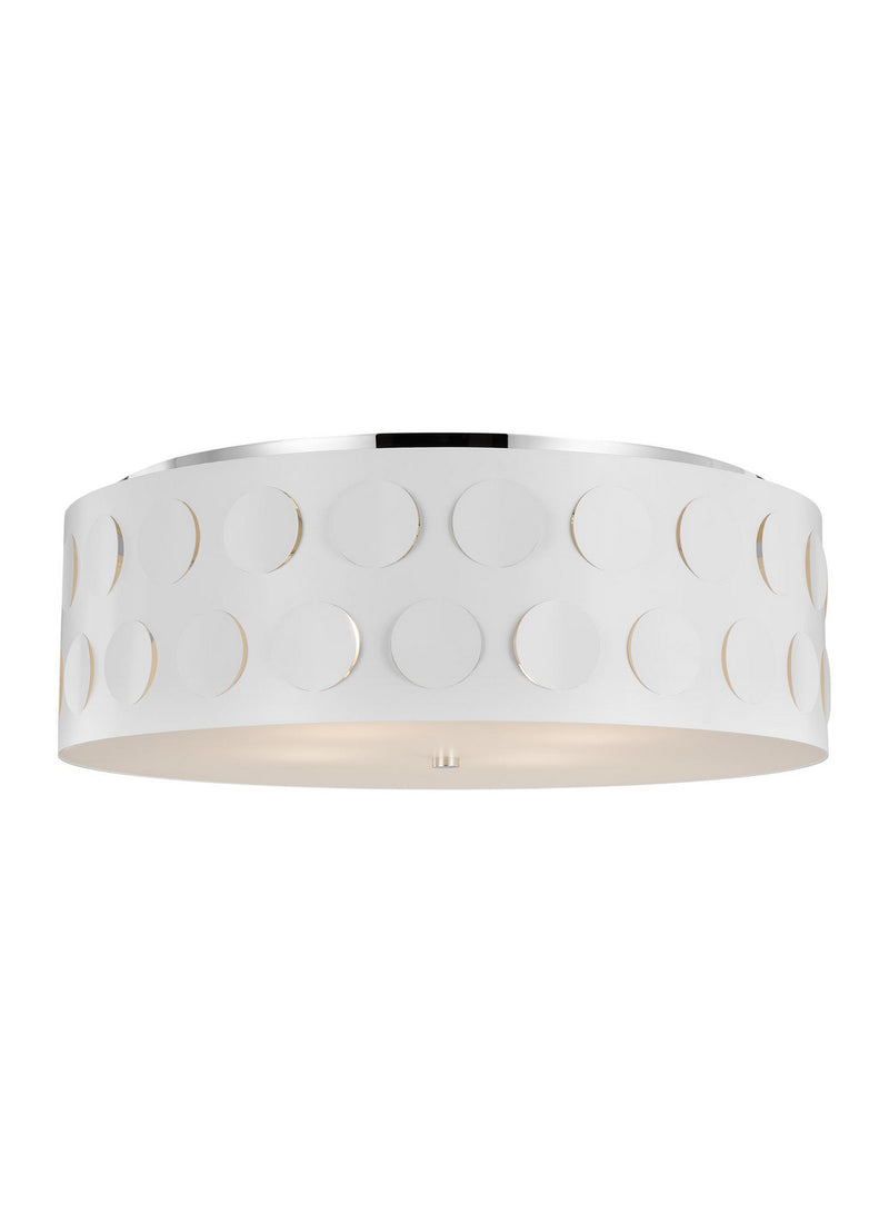 Visual Comfort Studio KSF1024PN Four Light Flush Mount, Polished Nickel