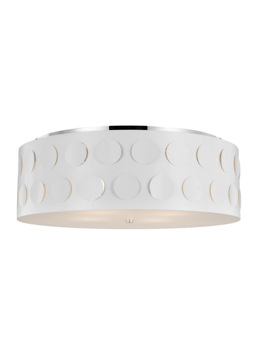 Visual Comfort Studio KSF1024PN Four Light Flush Mount, Polished Nickel