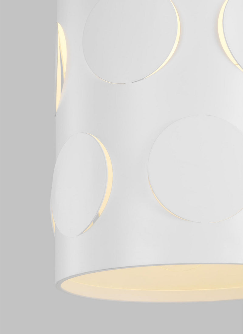 Visual Comfort Studio KSP1011MWT One Light Pendant, Matte White