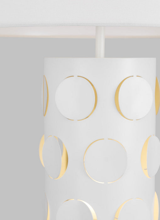 Visual Comfort Studio KST1022PN1 Two Light Table Lamp, Polished Nickel