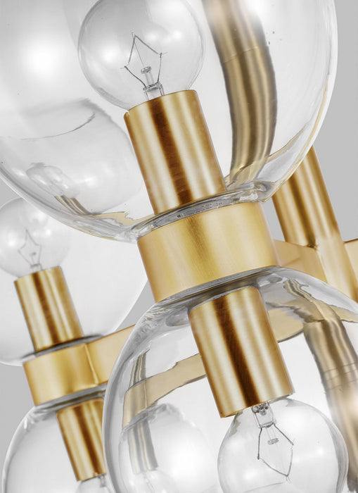 Visual Comfort Studio KSC10018BBSCG 18 Light Chandelier, Burnished Brass with Clear Glass