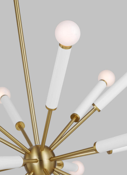 Visual Comfort Studio KSC10518BBSGW 18 Light Chandelier, Burnished Brass