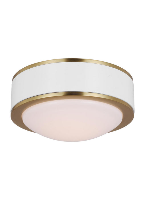 Visual Comfort Studio KSF1061BBSGW LED Flush Mount, Burnished Brass