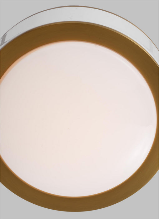 Visual Comfort Studio KSF1061BBSGW LED Flush Mount, Burnished Brass