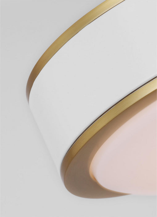 Visual Comfort Studio KSF1061BBSGW LED Flush Mount, Burnished Brass