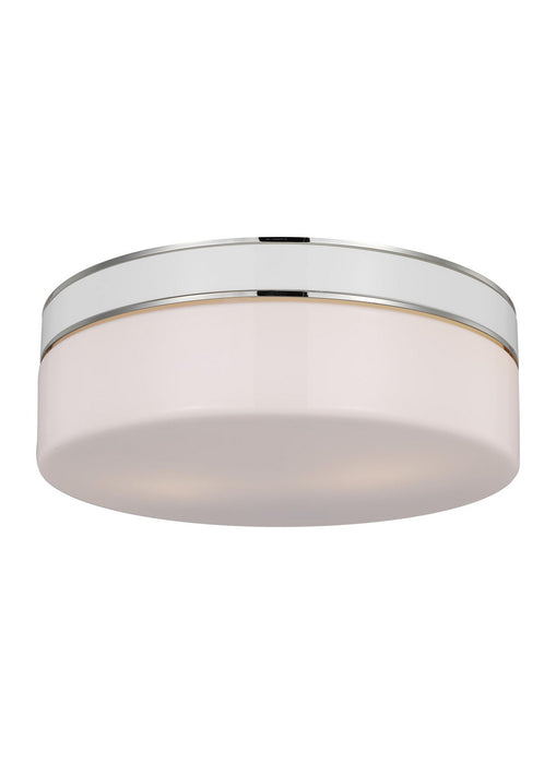 Visual Comfort Studio KSF1072PNGW Two Light Flush Mount, Polished Nickel
