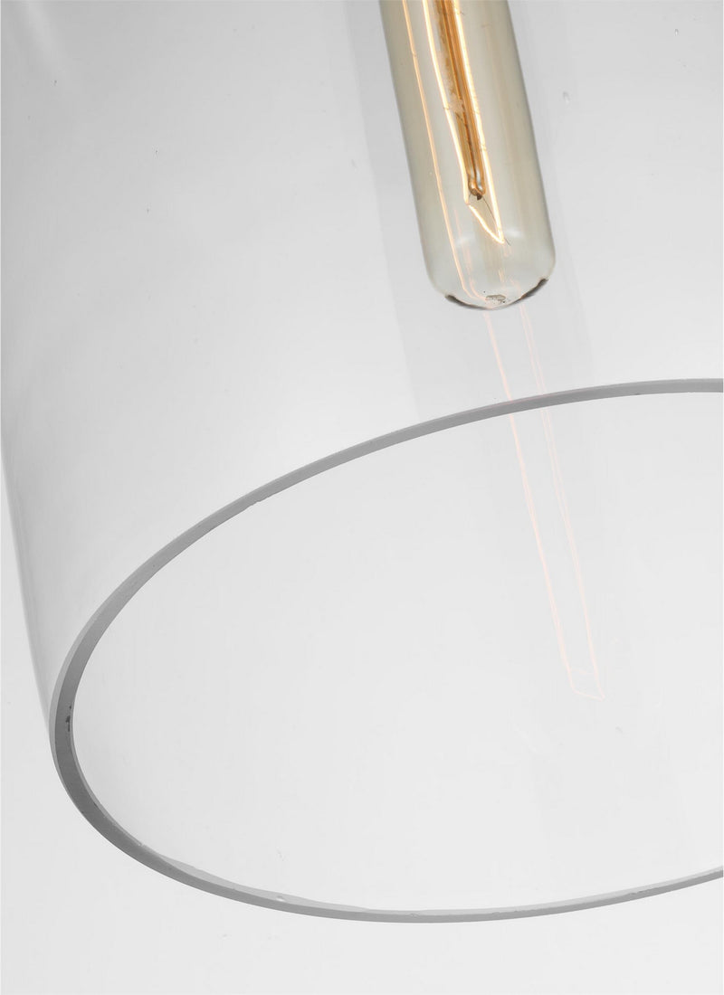 Visual Comfort Studio KSP1051BBSGW One Light Pendant, Burnished Brass