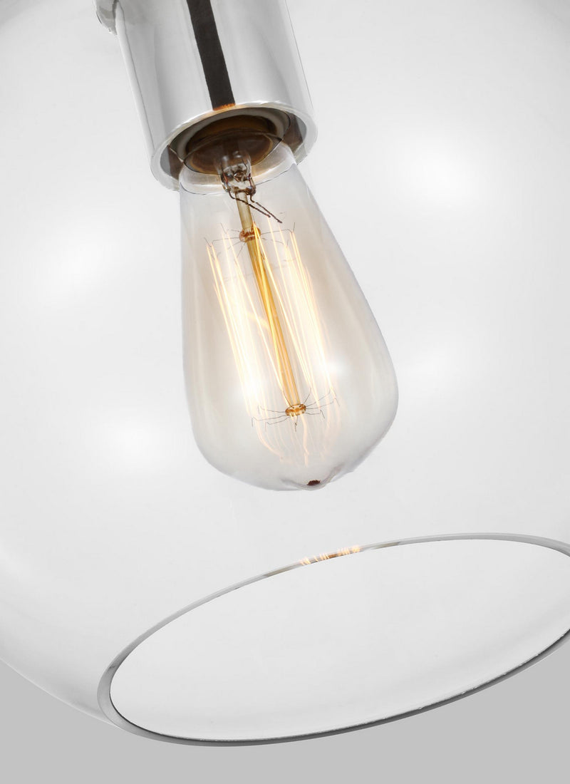 Visual Comfort Studio KSP1061PNGW One Light Pendant, Polished Nickel