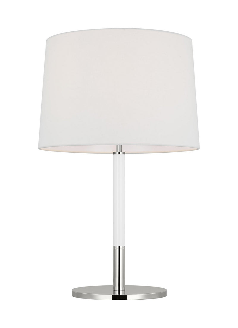 Visual Comfort Studio KST1041PNGW1 One Light Table Lamp, Polished Nickel