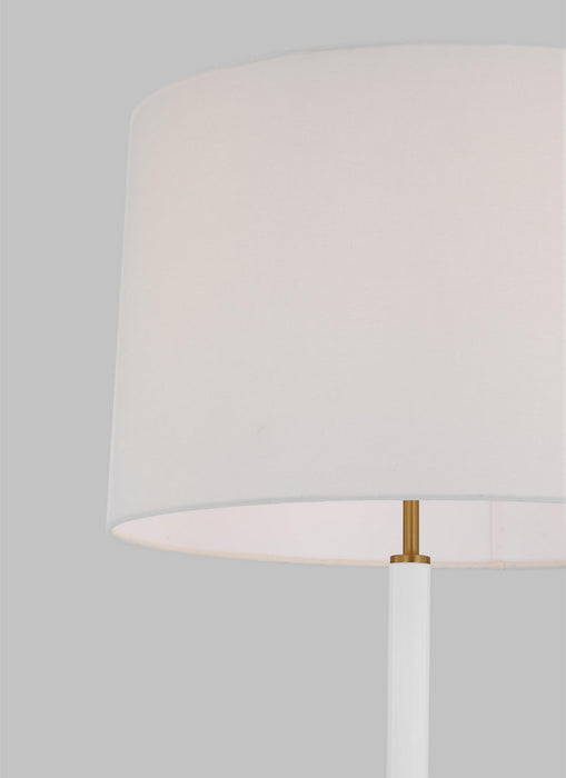 Visual Comfort Studio KST1051BBSGW1 One Light Floor Lamp, Burnished Brass