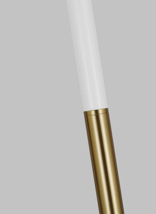 Visual Comfort Studio KST1051BBSGW1 One Light Floor Lamp, Burnished Brass