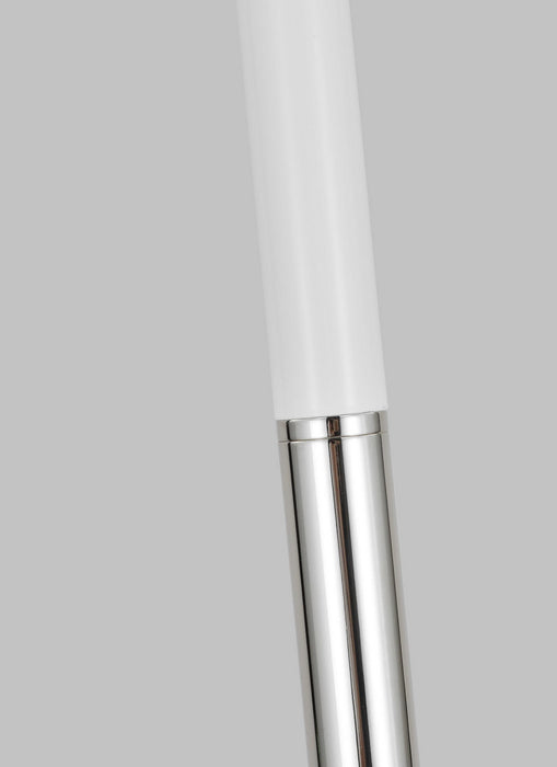 Visual Comfort Studio KST1051PNGW1 One Light Floor Lamp, Polished Nickel