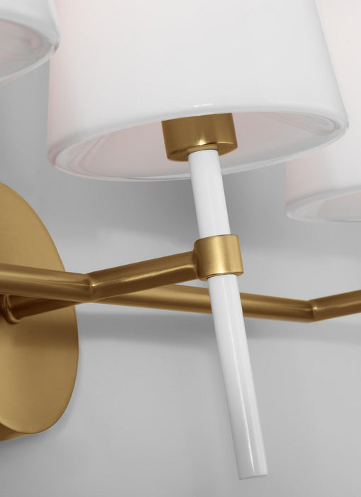Visual Comfort Studio KSV1013BBSGW Three Light Vanity, Burnished Brass