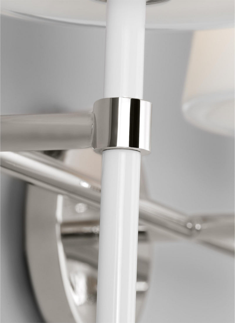 Visual Comfort Studio KSV1013PNGW Three Light Vanity, Polished Nickel